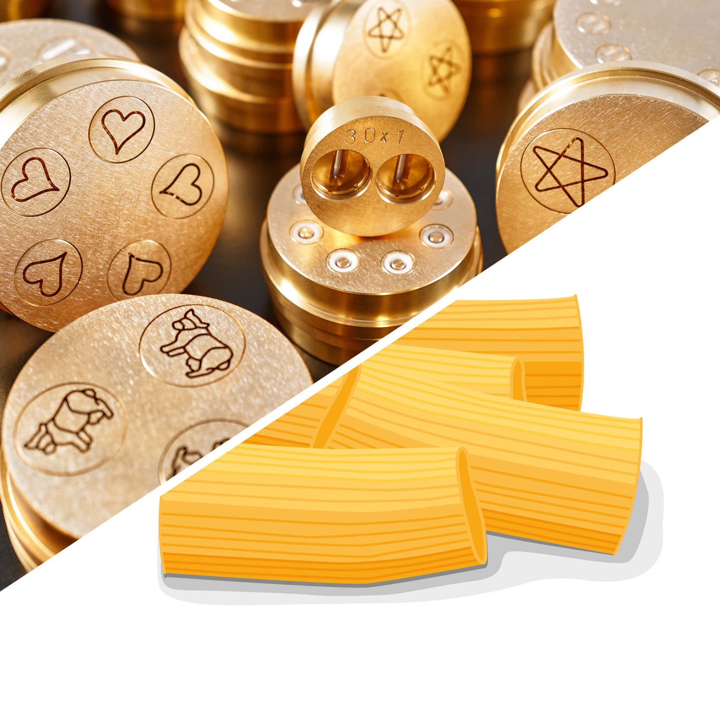 Maccheroni Rigate-Matrize für TR 110