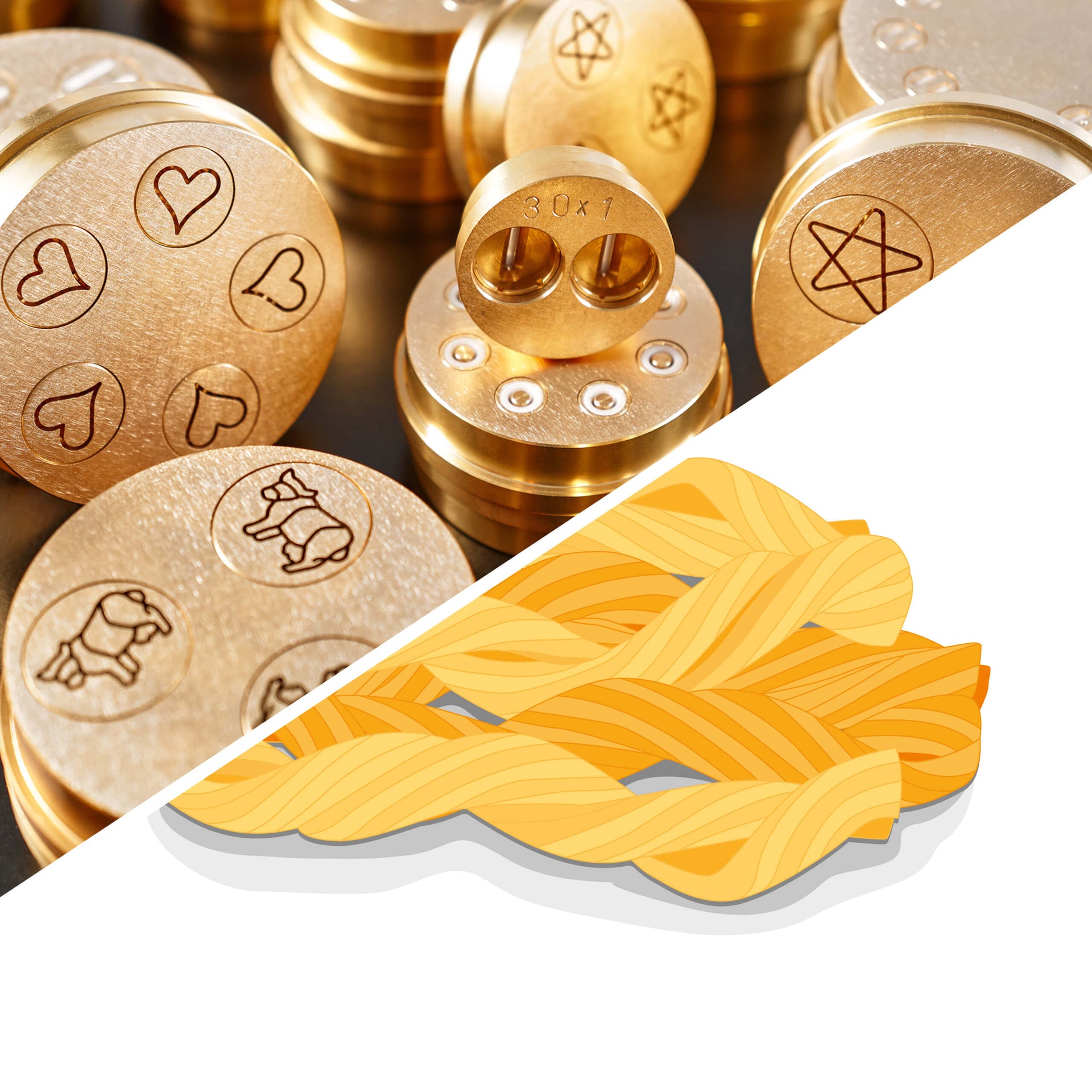 Casarecce Rigate-Matrize für TR 50