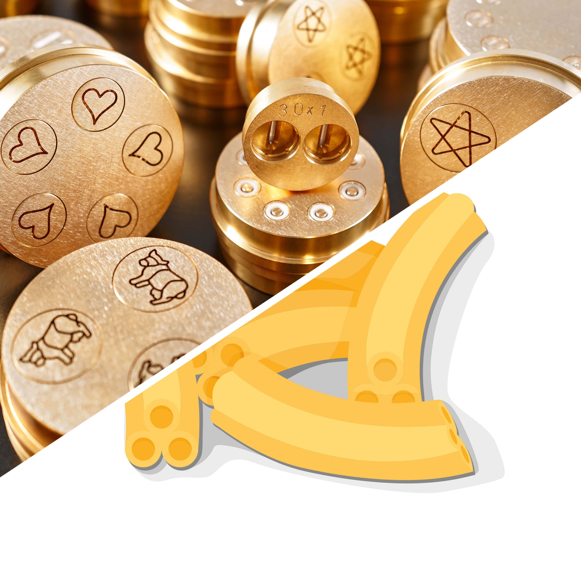 Maccheroni 3 lisce-Matrize für TR 50